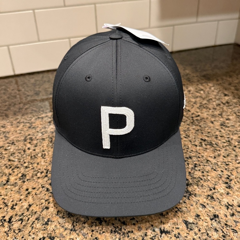 Puma Golf P Cap Ultimate Hat Snapback Community Cancer Fund Black New